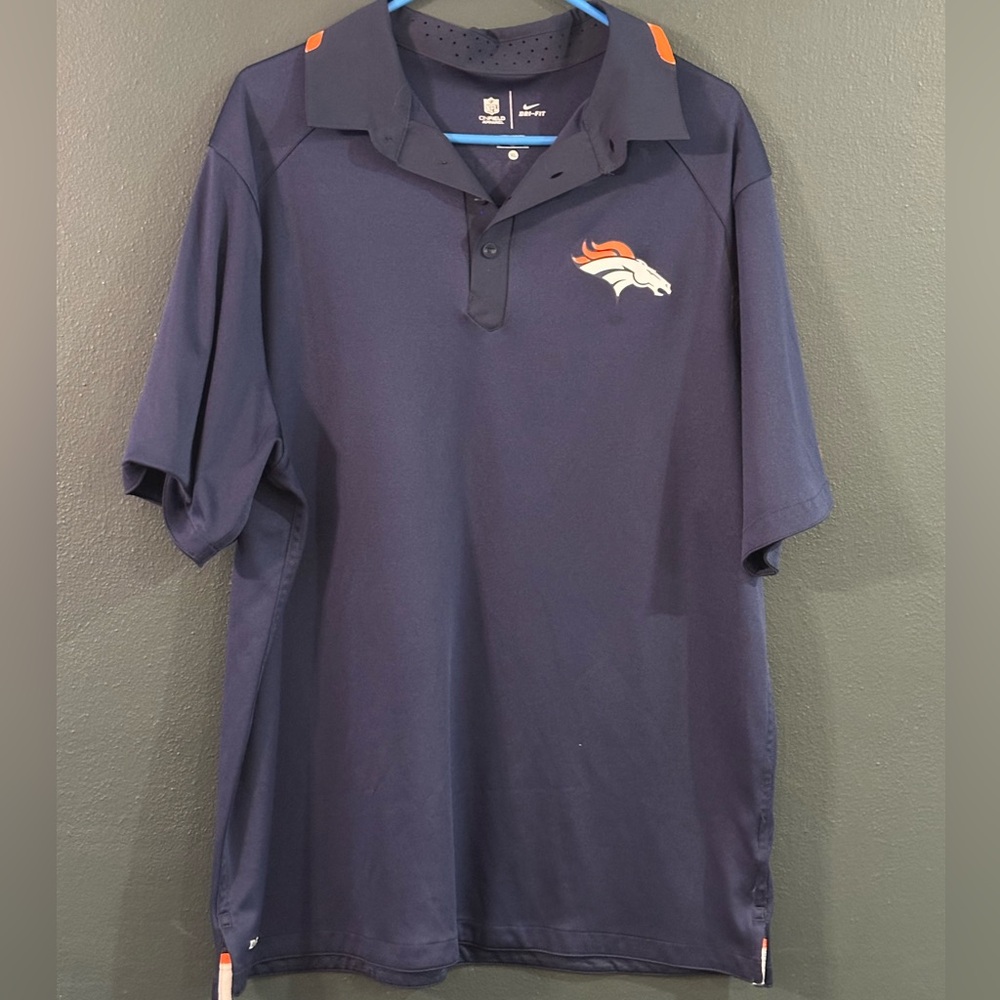 Nike Denver Broncos Golf Shirt Performance Fabric
